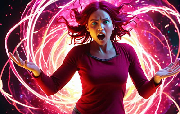 **Ruby Transformation Scene:** A vibrant, dynamic shot of Ruby transforming into her magical form, with swirling colorful energy and a determined expression on her face. Focus on smooth animation and beautiful visual effects.